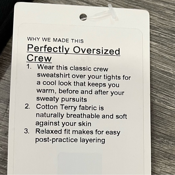 NWT Lululemon Perfectly Oversized Crew Size 2 - Picture 4 of 4